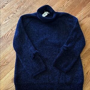 NWT Neiman Marcus Deep Blue Knit Sweater, size large